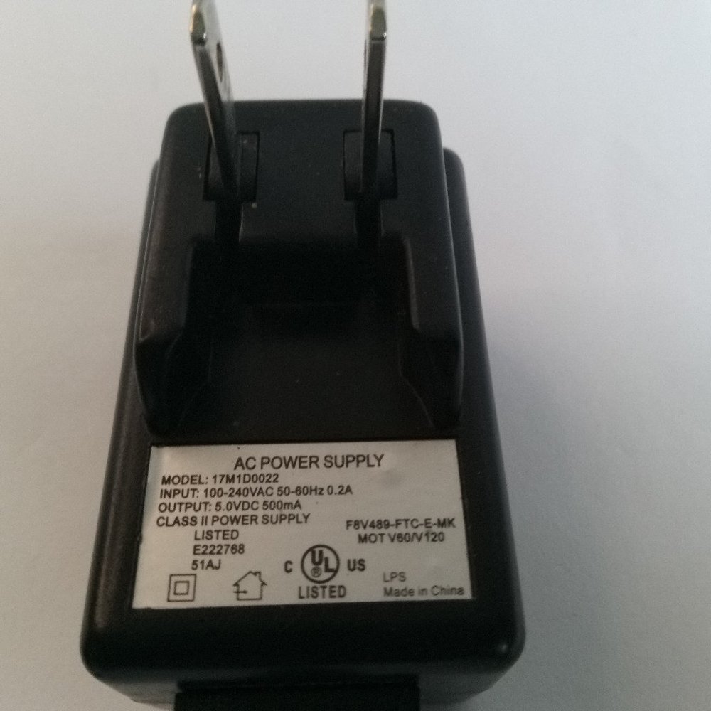 AC DC Power Supply Adapter Charger Model #17M1D0022 Output 5V 500mA #10